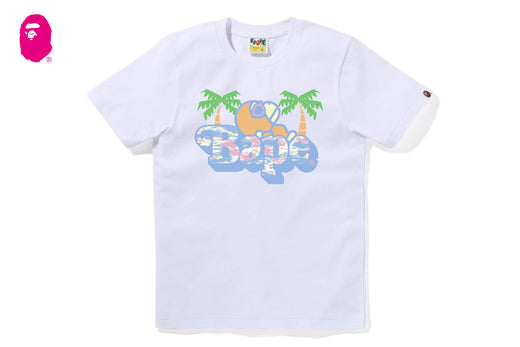 PALM TREE PATTERN MILO ON BAPE TEE