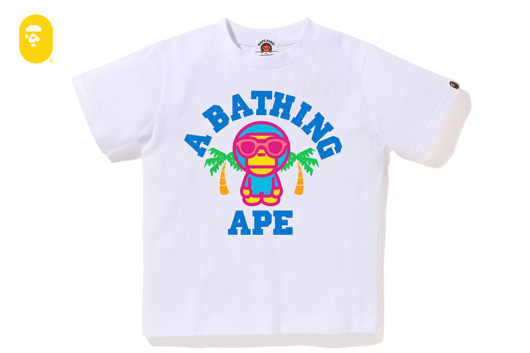 肌触りがいい SUMMER COLLEGE MILO COLORS TEE bape.com | トップス