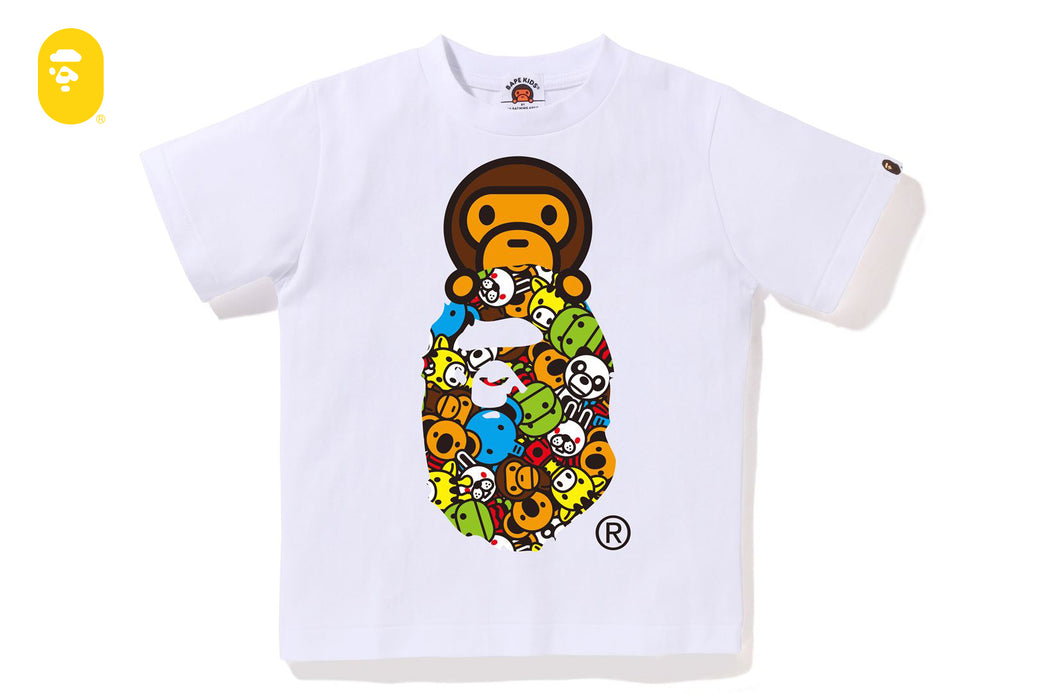 MILO ALL FRIENDS MILO ON APE HEAD TEE | bape.com