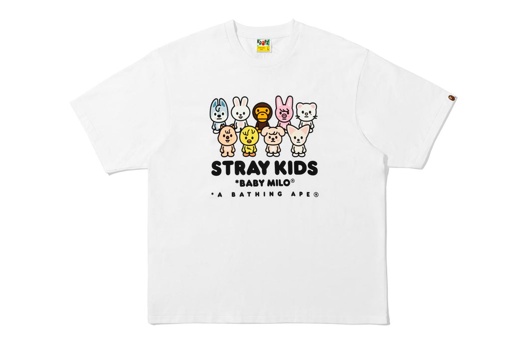 BAPE X STRAY KIDS 】BABY MILO WITH SKZOO FAMILY RELAXED FIT TEE