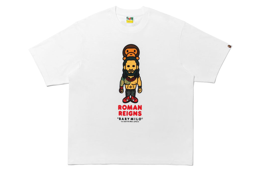 APE BAPE WWE プロレス　BABY MILO tシャツ L BAPE X WWE 】ROMAN REIGNS BABY MILO RELAXED FIT TEE | bape.com