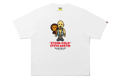 【 BAPE X WWE 】STONE COLD STEVE AUSTIN BABY MILO RELAXED FIT TEE