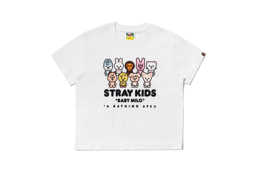 BAPE X STRAY KIDS 】BABY MILO WITH SKZOO FAMILY RELAXED FIT TEE