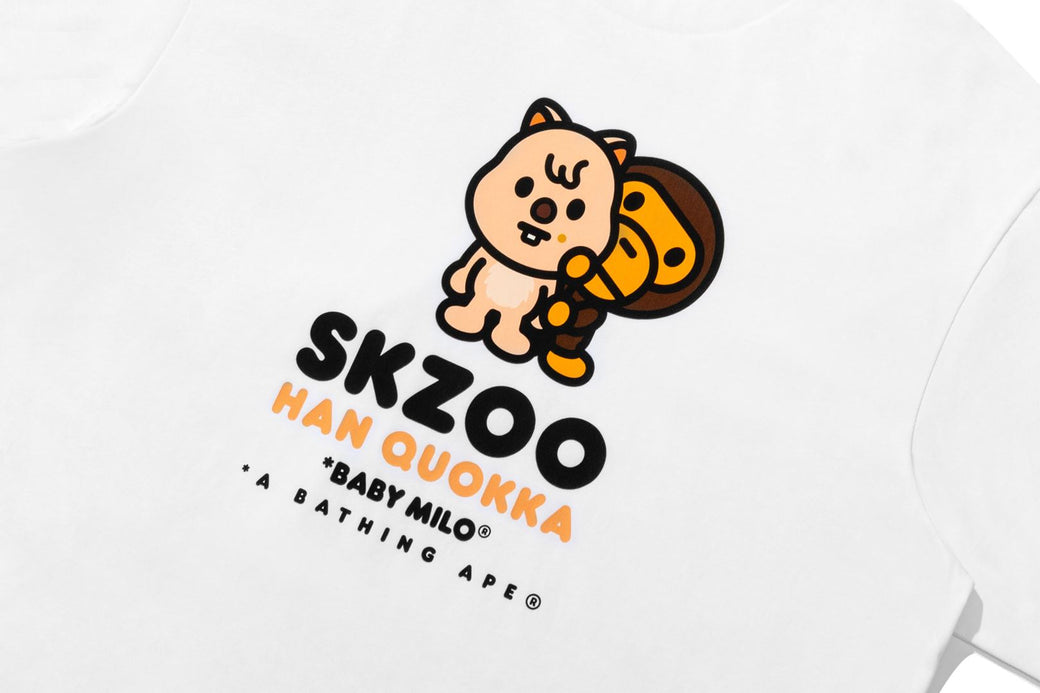 BAPE X STRAY KIDS 】HAN QUOKKA BABY MILO TEE | bape.com