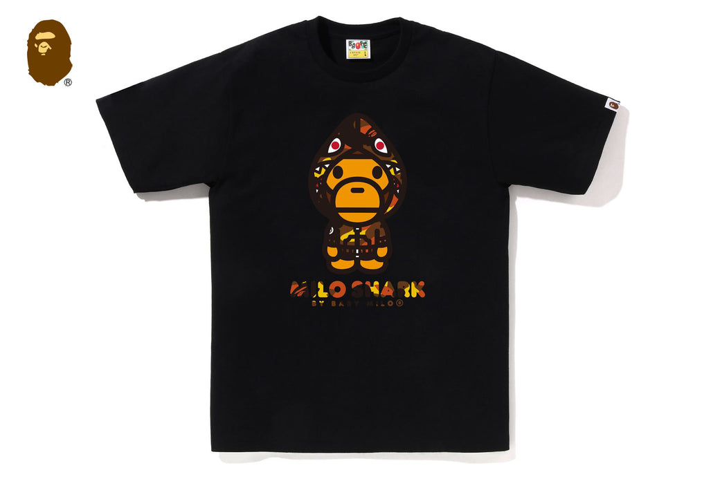 1ST CAMO MILO SHARK FZH TEE | bape.com