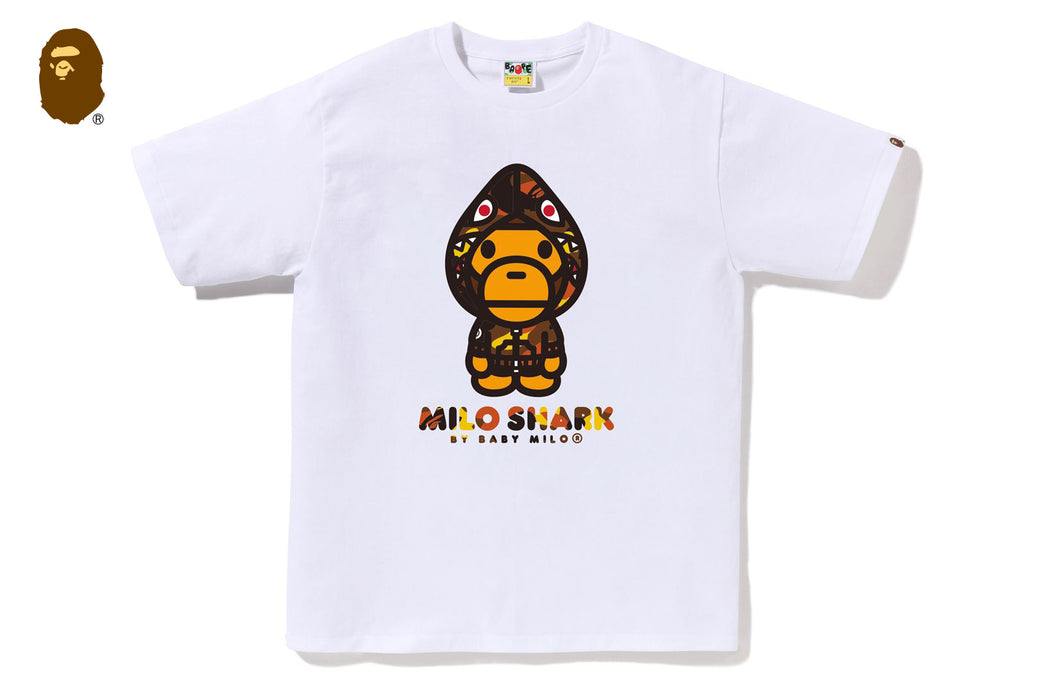 1ST CAMO MILO SHARK FZH TEE | bape.com