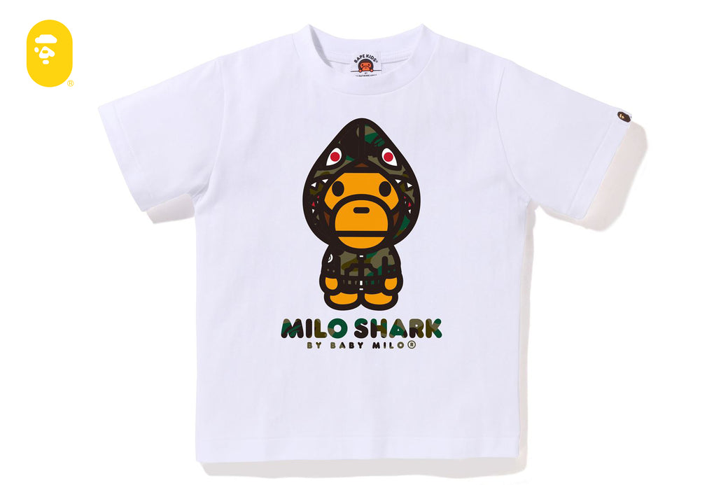 1ST CAMO MILO SHARK FZH TEE | bape.com