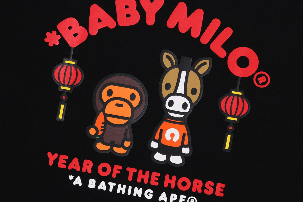 APE YEAR OF THE HORSE BABY MILO®︎ TEE YEAR OF THE HORSE BABY MILO TEE | bape.com