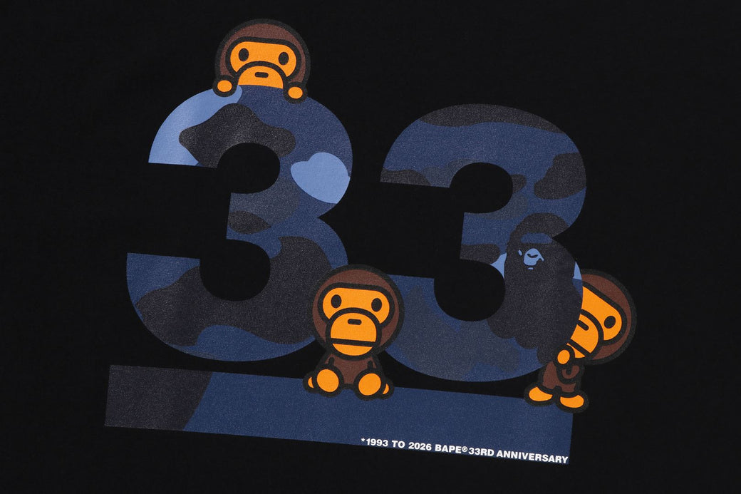 A BATHING APE 33RD ANNIV. BABY MILO TEE | bape.com