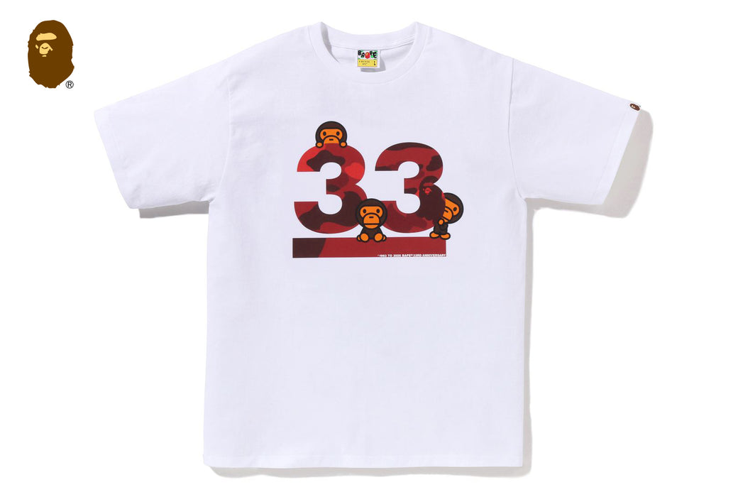 A BATHING APE 33RD ANNIV. BABY MILO TEE | bape.com