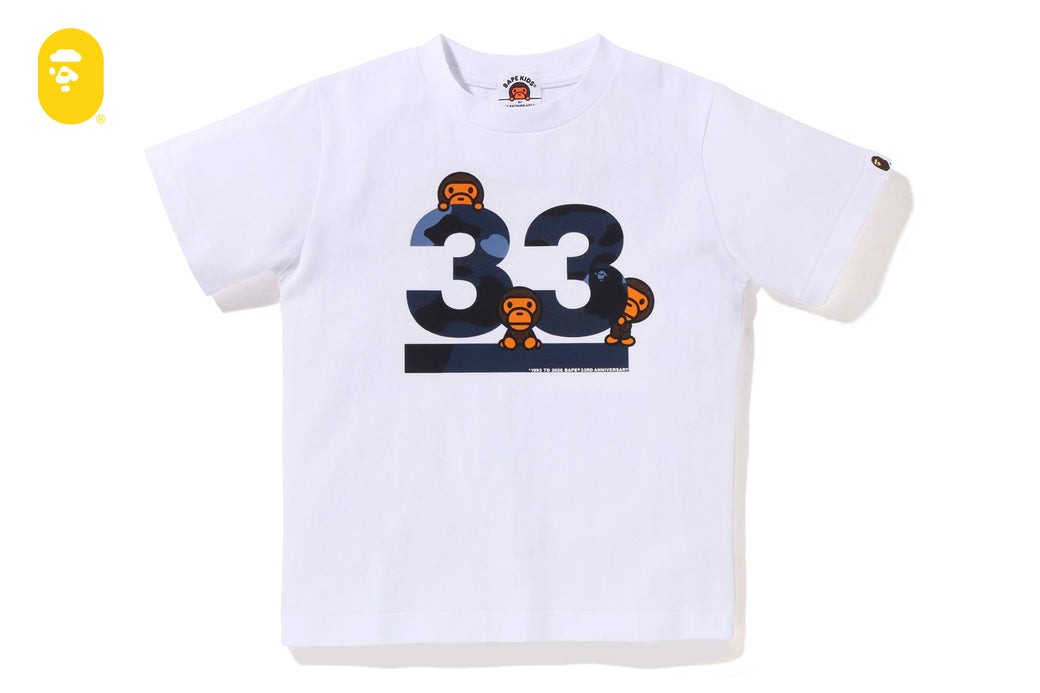 A BATHING APE 33RD ANNIV. BABY MILO TEE | bape.com