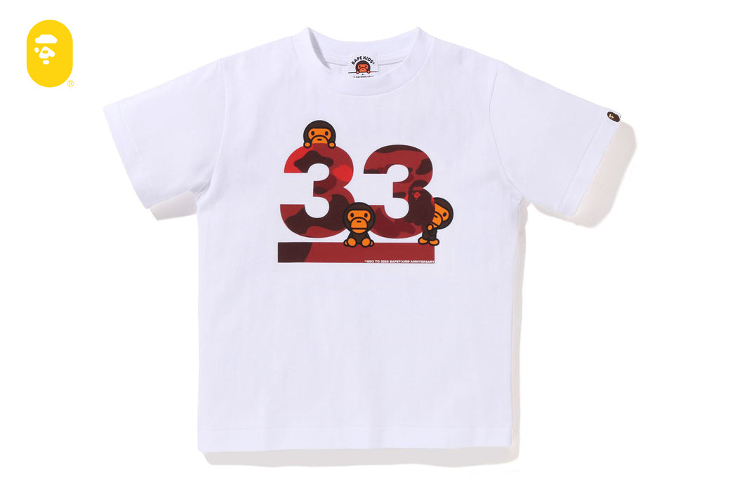 A BATHING APE 33RD ANNIV. BABY MILO TEE | bape.com