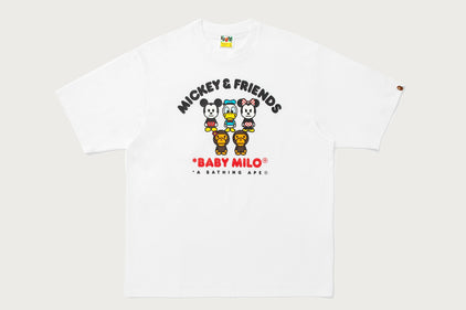 【 BAPE X DISNEY 】MICKEY & FRIENDS BABY MILO RELAXED FIT TEE