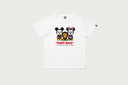 【 BAPE X DISNEY 】MICKEY & MINNIE MOUSE BABY MILO TEE