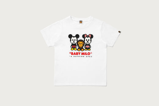 【 BAPE X DISNEY 】MICKEY & MINNIE MOUSE BABY MILO TEE