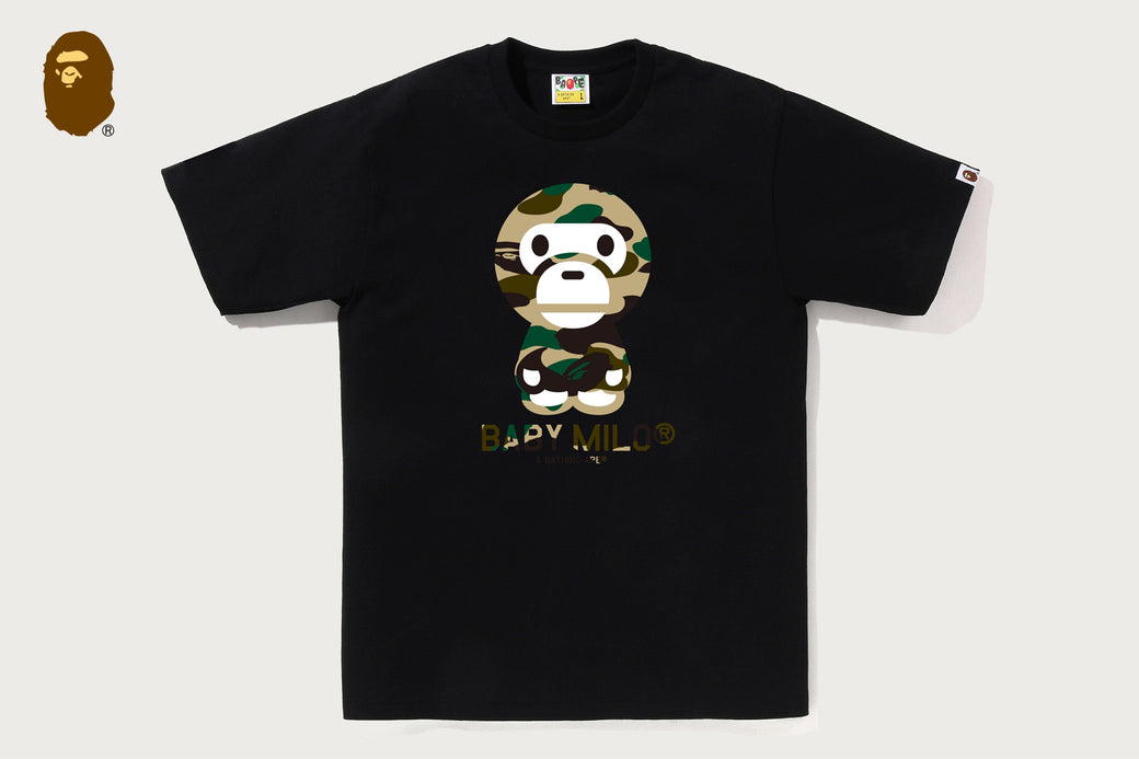 1ST CAMO BABY MILO TEE | bape.com