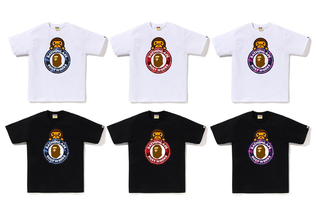 トップス ABC CAMO MILO BUSY WORKS TEE BAPE ABC Camo Milo on Busy Works Tee White/Pink Men's - SS21 - GB