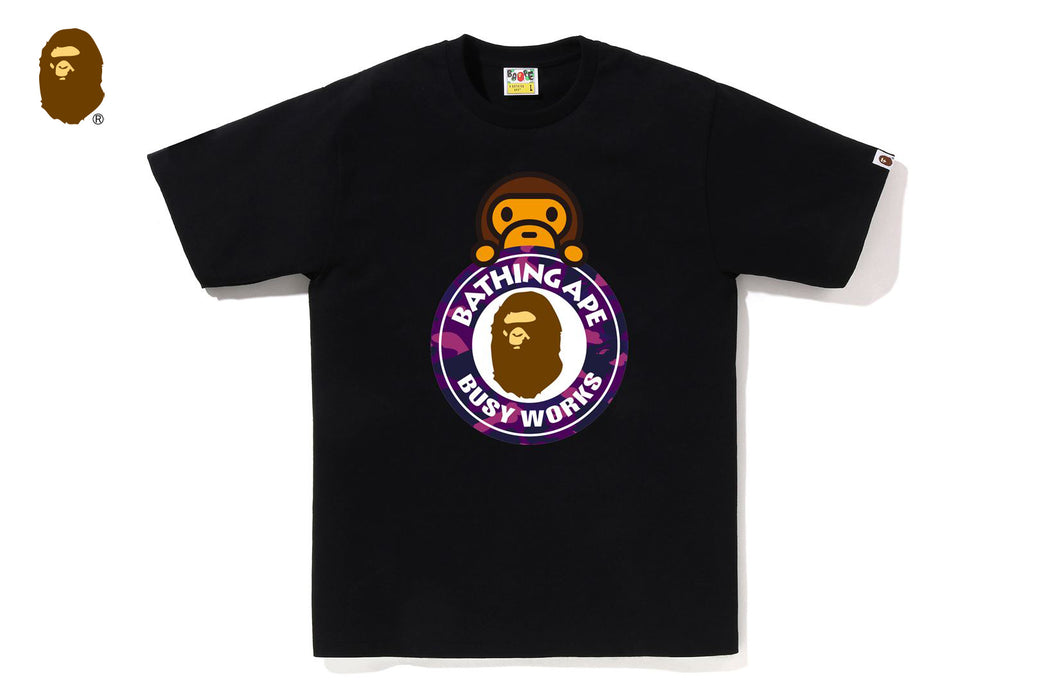 COLOR CAMO MILO ON BUSY WORKS TEE | bape.com