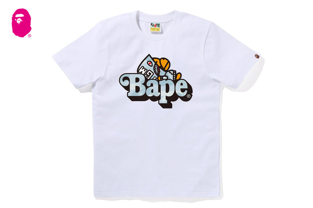 PASTEL COLOR CAMO SHARK MILO ON BAPE TEE | bape.com