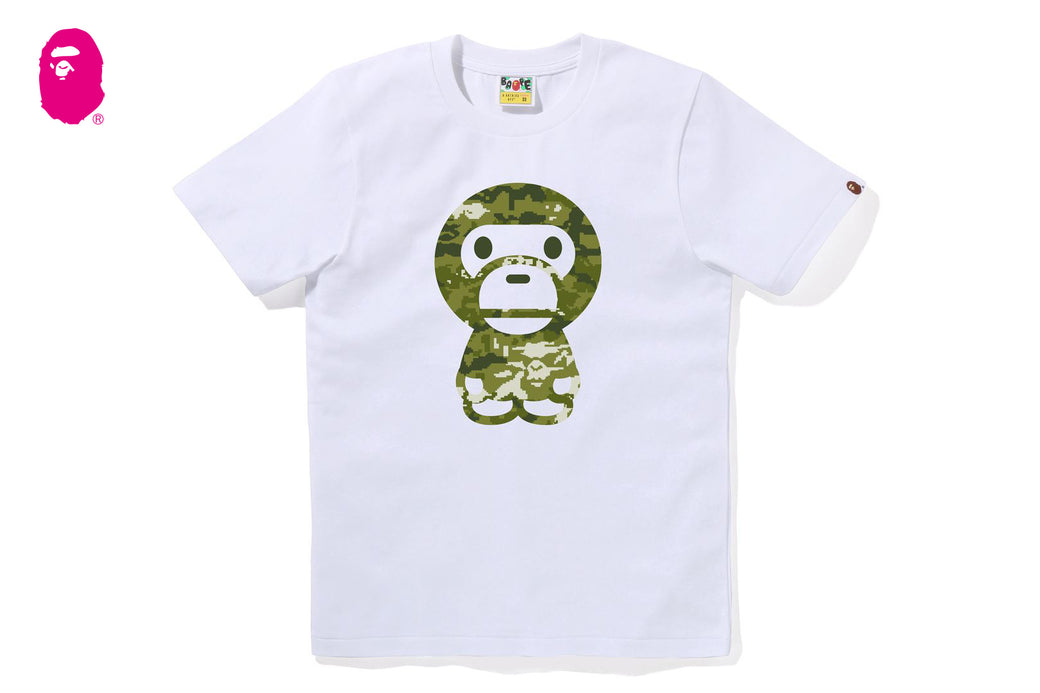 MULTI PIXEL CAMO BIG BABY MILO TEE | bape.com
