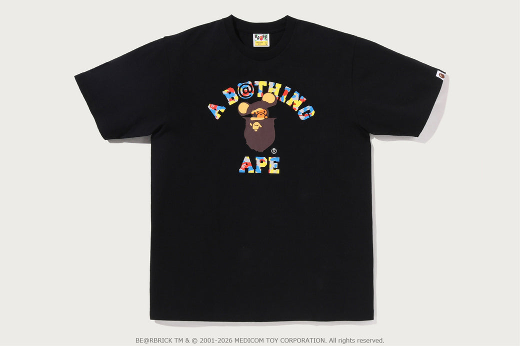 BAPE X MEDICOM TOY 】30TH ANNIV. COLLEGE MILO TEE | bape.com