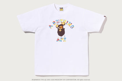 【 BAPE X MEDICOM TOY 】30TH ANNIV. COLLEGE MILO TEE