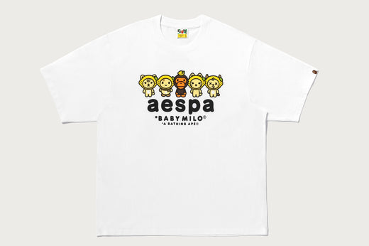 【 BAPE X AESPA 】BABY MILO LEMONADE RELAXED FIT TEE