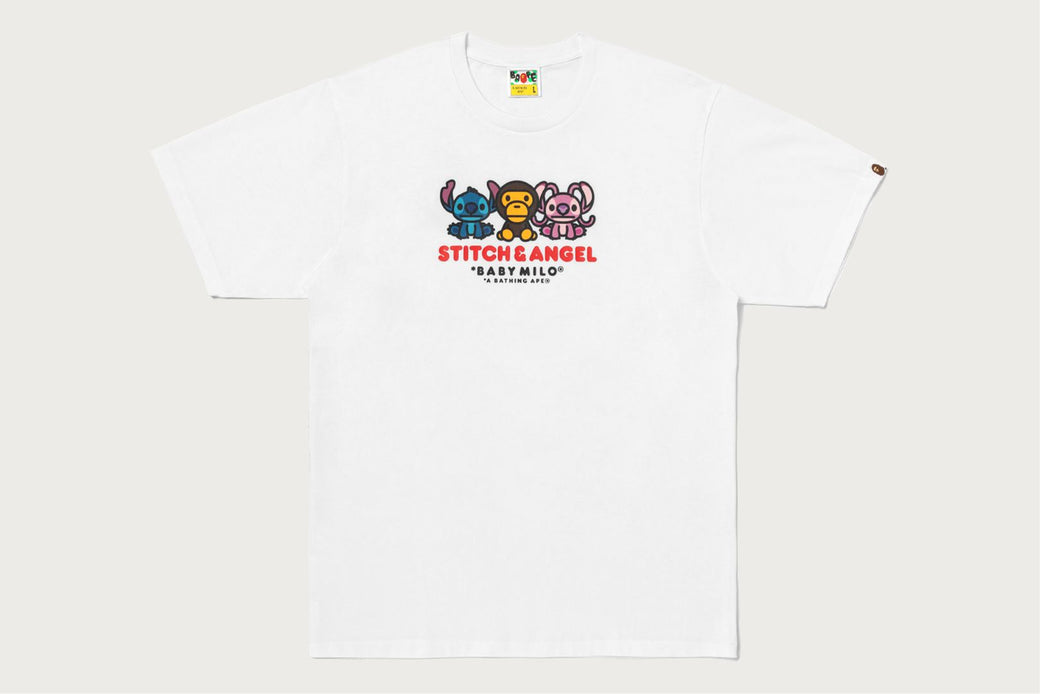 BAPE X DISNEY】 STITCH AND ANGEL BABY MILO TEE | bape.com