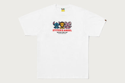 【BAPE X DISNEY】 STITCH AND ANGEL BABY MILO TEE