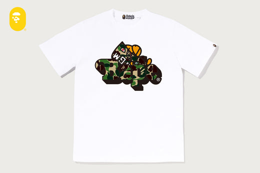 ABC CAMO SHARK MILO ON BAPE TEE