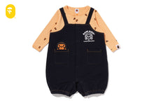 BABY MILO MONOGRAM SALOPETTE LAYERED ROMPERS