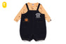 BABY MILO MONOGRAM SALOPETTE LAYERED ROMPERS