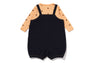 BABY MILO MONOGRAM SALOPETTE LAYERED ROMPERS