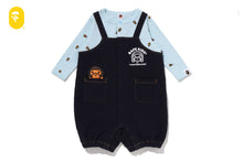 BABY MILO MONOGRAM SALOPETTE LAYERED ROMPERS