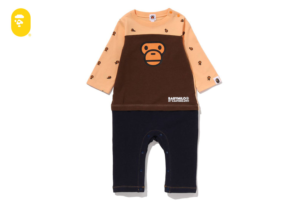 BABY MILO MONOGRAM FACE FRIENDS ROMPERS | bape.com