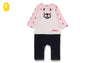 BABY MILO MONOGRAM FACE FRIENDS ROMPERS