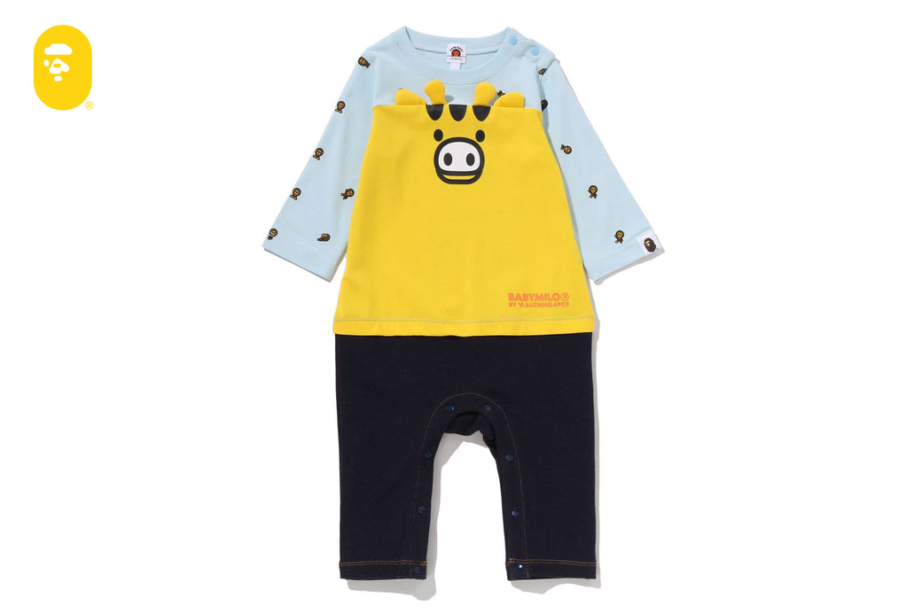 BABY MILO MONOGRAM FACE FRIENDS ROMPERS | bape.com