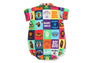 BABY MILO PATCHWORK OPEN COLLAR SHIRT ROMPERS