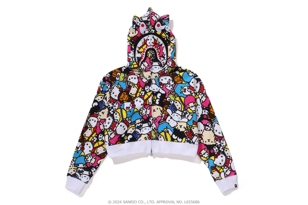 BABY MILO X SANRIO CHARACTERS CROPPED SHARK FULL ZIP HOODIE