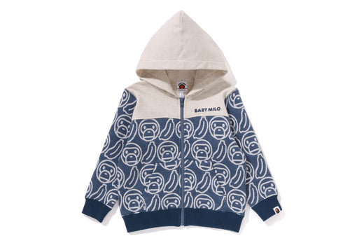 BANANA MILO KNIT JACQUARD ZIP HOODIE