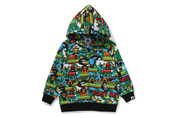 BABY MILO GAME PATTERN ZIP HOODIE | bape.com