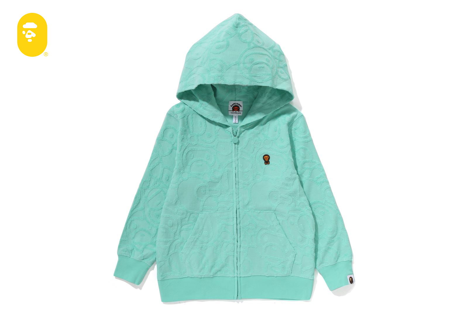 ALL BABY MILO PILE ZIP HOODIE | bape.com