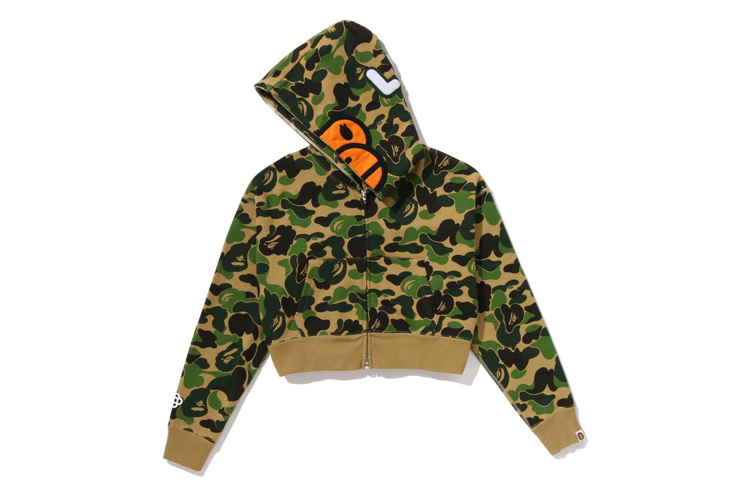 ABC CAMO BABY LISA CROPPED FULL ZIP HOODIE | bape.com