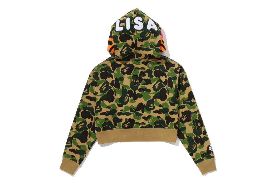 ABC CAMO BABY LISA CROPPED FULL ZIP HOODIE | bape.com