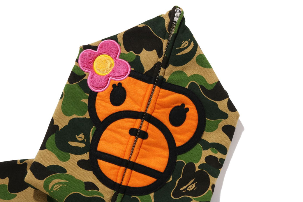 ABC CAMO BABY LISA CROPPED FULL ZIP HOODIE | bape.com