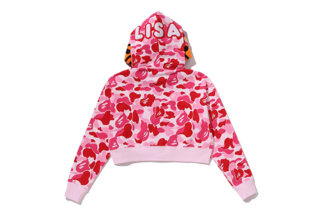 ABC CAMO BABY LISA CROPPED FULL ZIP HOODIE | bape.com