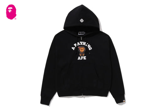 CYSTAL STONE COLLEGE BABY LISA OVERSIZED ZIP HOODIE