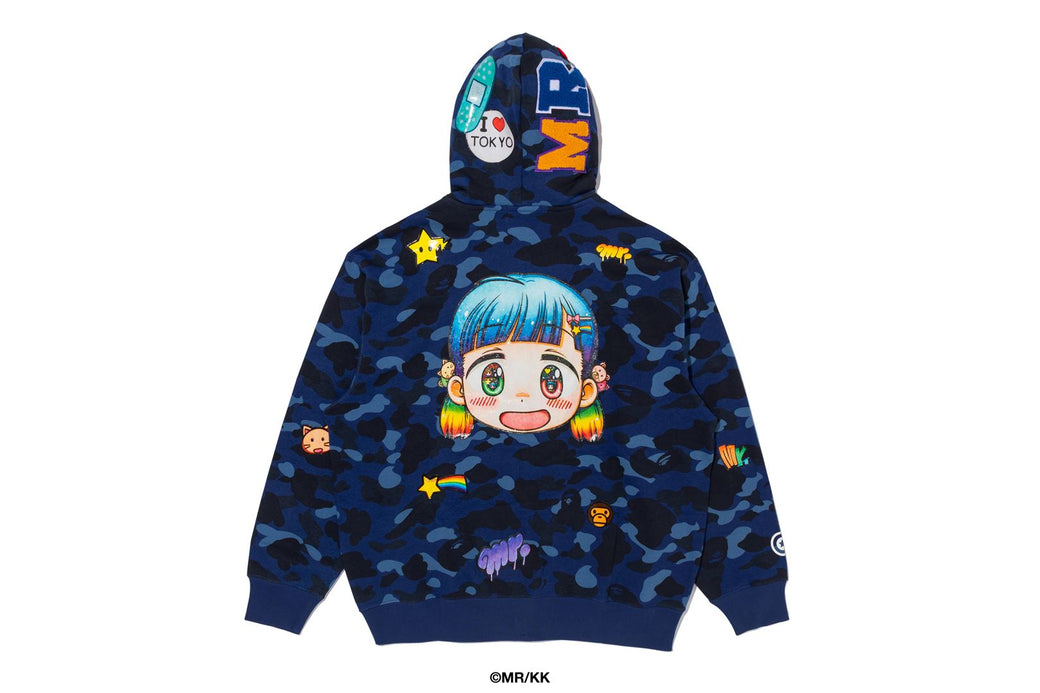 BAPE X MR. 】COLOR CAMO RELAXED FIT FULL ZIP HOODIE | bape.com