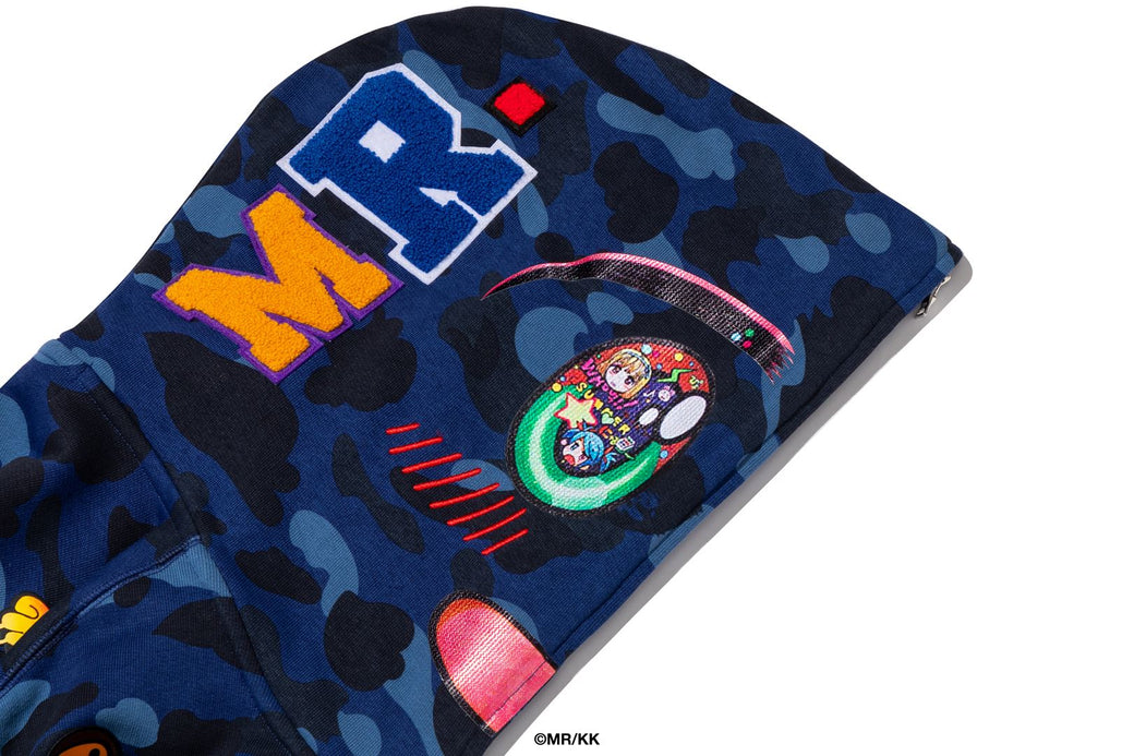 BAPE X MR. 】COLOR CAMO RELAXED FIT FULL ZIP HOODIE | bape.com