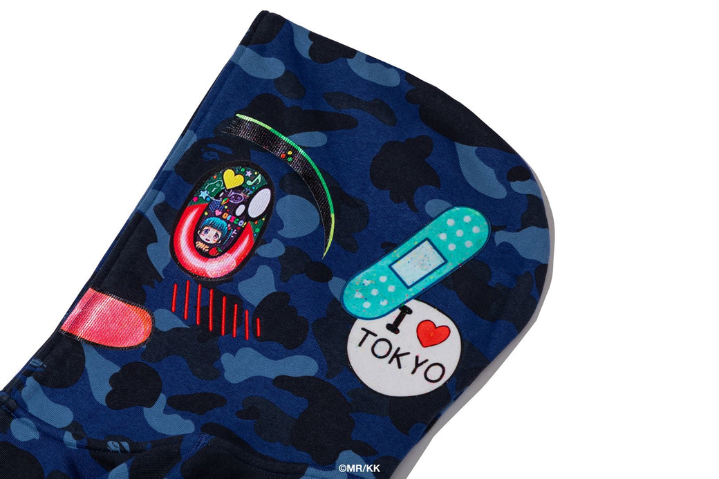 BAPE X MR. 】COLOR CAMO RELAXED FIT FULL ZIP HOODIE | bape.com